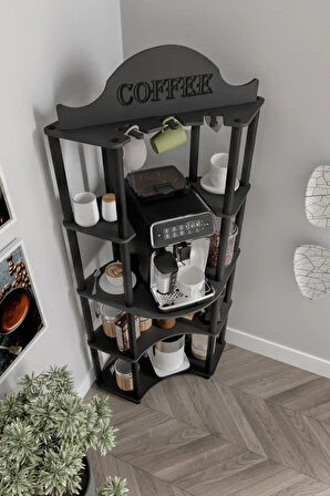 Ravilo Doppio Kahve Köşesi Raf Siyah