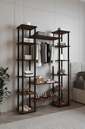 Ravilo Masivo Dekoratif Portmanto Ceviz