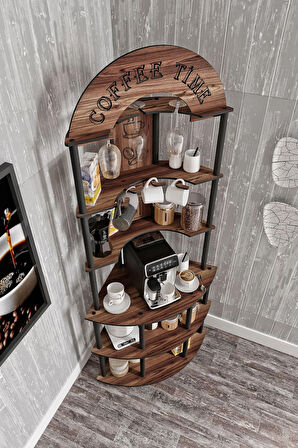 Ravilo Ristretto Kahve Köşesi Raf Ceviz