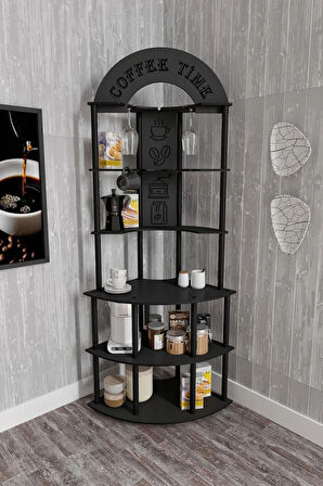 Ravilo Ristretto Kahve Köşesi Raf Siyah