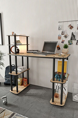 Ravilo Yeni Nesil Aydınlatmalı Çalışma Masası Safir Meşe