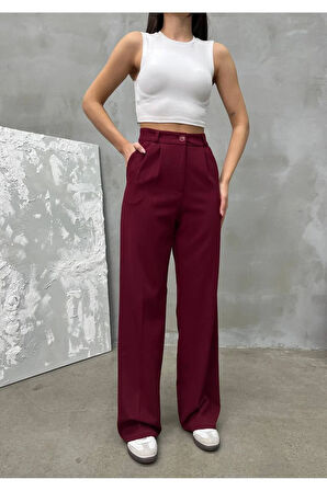 Kadın Palazzo Pantolon Dabıl Kumaş