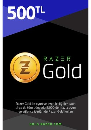 Razer Gold 500 TL Hediye Kartı
