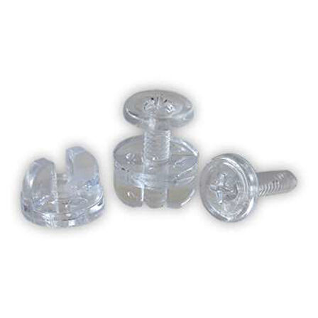 Kelebek Klips Stand İçin Şeffaf Uzun Vidalı 20Mm 25 Adet