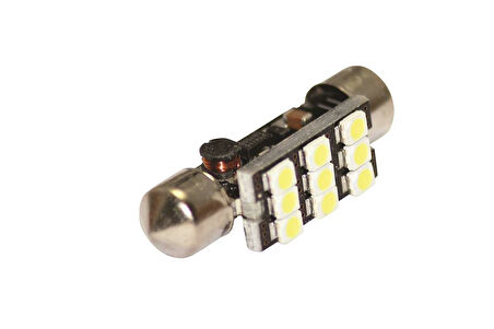 Sofit Ampul LED Beyaz 12V-24V 9 LED 39Mm Can Bus 2 Adet