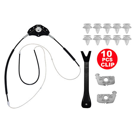 Bmw 3 Serisi E46 (1999-2005) 8196037 Sol Ön Cam Kriko Tamir Seti 10 Klips