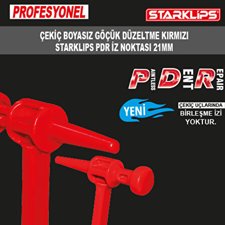 Çekiç Boyasız Göçük Düzeltme Kırmızı Starklips PDR İz Noktası 21mm