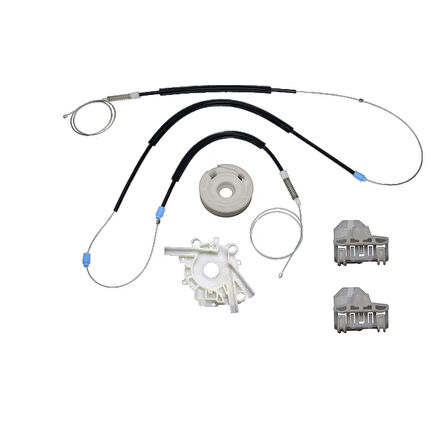 VW Polo  HB 1994-1999 Yataklı 6N4837401A-401D Sol Ön Cam Kriko Tamir Seti