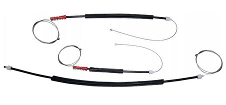 VW Polo 4 9N 2/3 Kapı ve 4/5 Kapı 2002-2009 6Q4837461-6Q4837755 Sol ve Sağ Ön Cam Kriko Teli 2 Adet