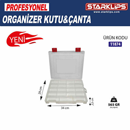 Plastik Bölmeli Çanta Organizer 19 Bölme