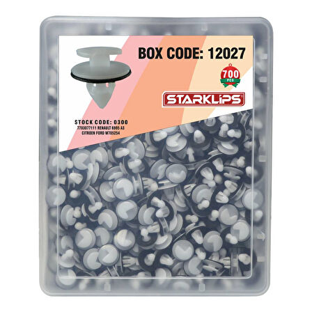 Set Kutu Klips 7703077111 Renault 6995 A3 Citroen Ford W705254 W710744 700 Parça