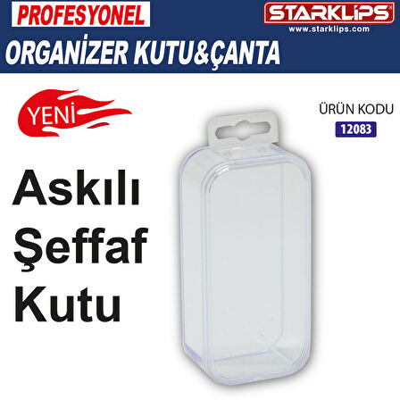 Şeffaf Kutu Askılı 12,2*6*3,4 5 Adet