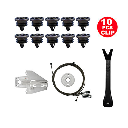 Cam Tamir Seti Sağ Arka Seat Leon 2000-2006 Seat Toledo 2 1999-2004 1M0839756 (10Klips)