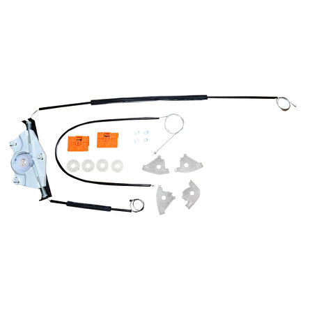 Audi A4 B6-B7 2000-2008 Sol Ön Cam Kriko Tamir Seti Sarmalı ( 10Klips + Köşe makara yataklı )