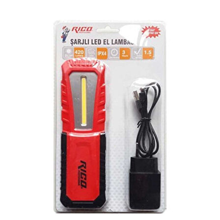 El Lambası Led li Şarjlı Rıco