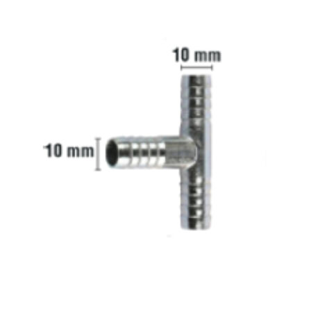 Rakor Metal T tip Hortum İçin 10mm 2 Adet
