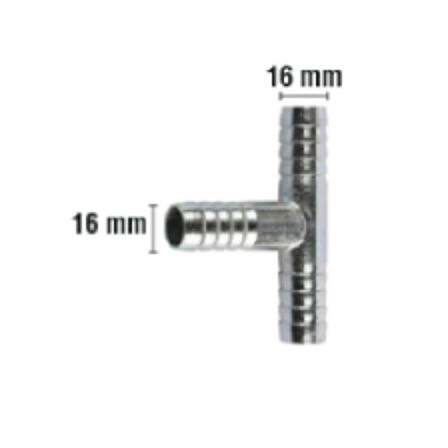 Rakor Metal T tip Hortum İçin 16mm 2 Adet