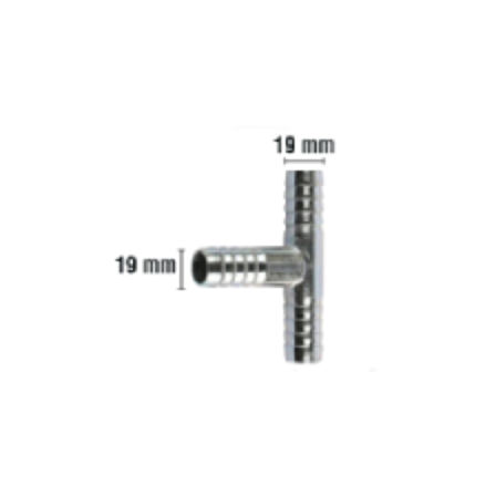 Rakor Metal T tip Hortum İçin 19mm 2 Adet