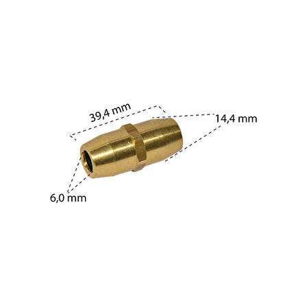 Çift Yönlü Hortum Adaptörü ( 6x1.0 mm )