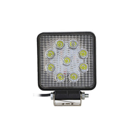 Çalışma Lambası 9 Led 12/24V 27W  Beyaz  E Belgeli Wolfram