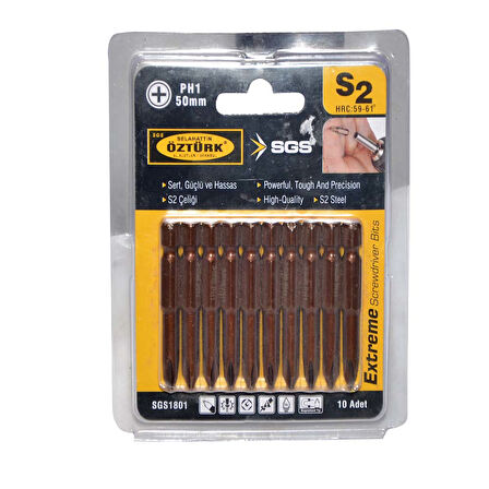 Bits Uç Yıldız Ph1X50 2 Adet