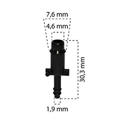Klips Su Fıskiye Düz Boru 4,2X7,6mm GM 14017702 10 Adet