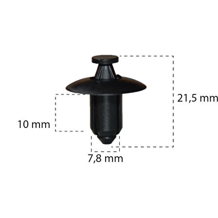 Motorsiklet Klips 01553-04233 Nissan Toyota 67771-52010-B1 SUZUKI 09409-07333-000 KYMCO 00162154  10 Adet