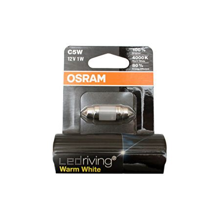 Sofit Ampul LED 12V 1W Bey Işık 6000K Osram 6498Ww