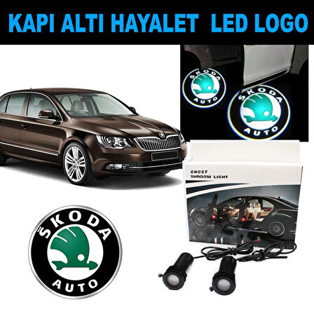 Kapı Altı 3D Hayalet LED Logo Skoda