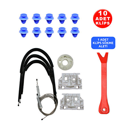 Citroen C5 2008-2016 Sağ Ön Cam Kriko Tamir Seti