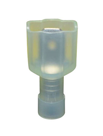 Kablo Ucu Tam İzole Erkek Naturel Mavi 6,3mm 25 Adet