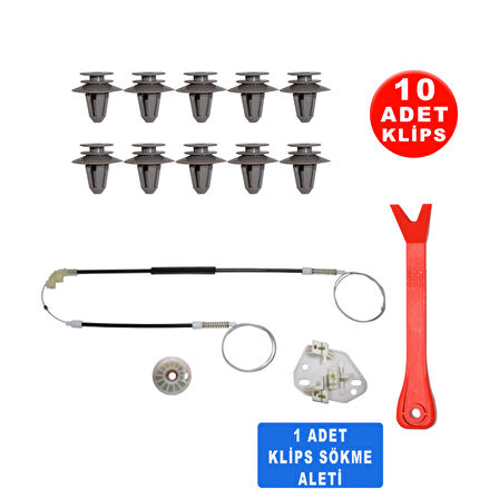 Mercedes Benz Axor 2001-2004 Atego 1998-2004 9737200446 Sağ Ön Cam Kriko Tamir Seti