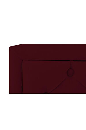 Ruby 2 Çekmeceli Komodin - Gold Model Kapitoneli Iki Kapaklı Komodin Bordo