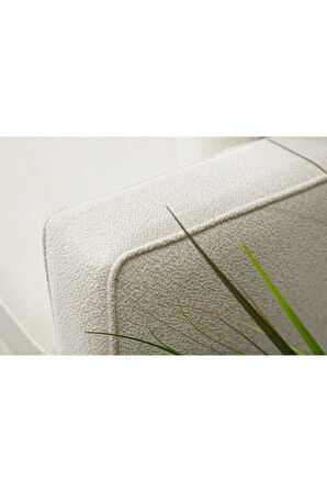 Berlin Serisi Üçlü Koltuk  Krem Siyah