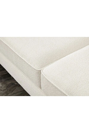 Berlin Serisi Üçlü Koltuk  Krem Siyah