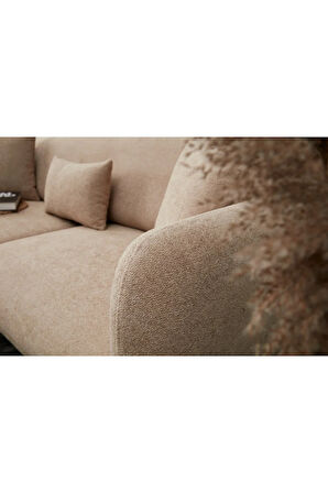 Simena Serisi Yataklı Üçlü Bej