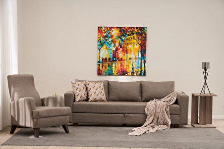 Aly Serisi Yataklı Sandıklı Koltuk Takımı Kahve Arzilla