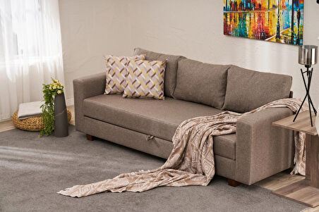 Aly Serisi Yataklı Sandıklı Koltuk Takımı Kahve Arzilla