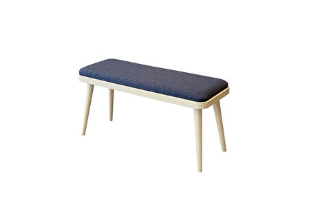 MİORA MİNİ BENCH SEDEF KREM LACİVERT