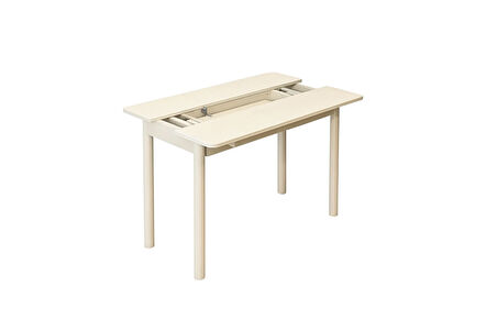 MİORA MİNİ AÇILIR MUTFAK MASA TAKIMI, SEDEF KREM SOHO GRİ ( 1 Masa + 2 Bench +  2 Tabure )