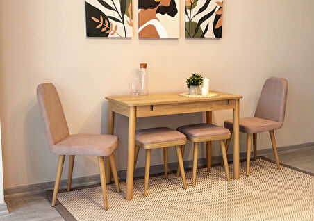 MİORA MİNİ İKİLİ TABURE KARİNA MEŞE TAŞ