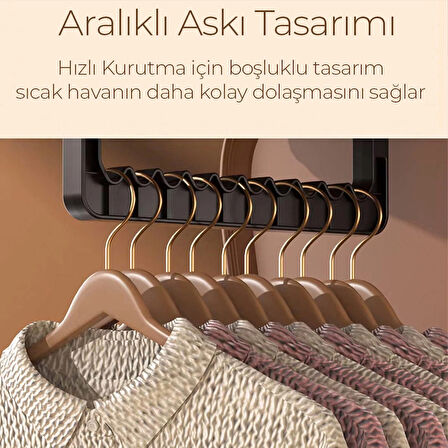 Katlanır Çamaşır Kurutma Makinesi Krem