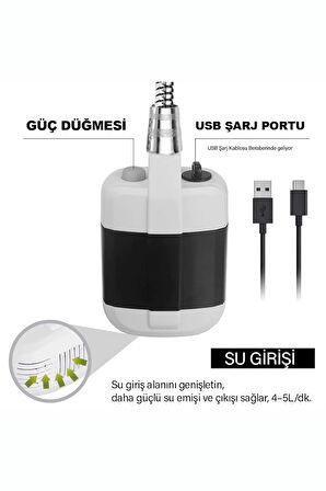 Şarjlı Portatif Taşınabilir Duş