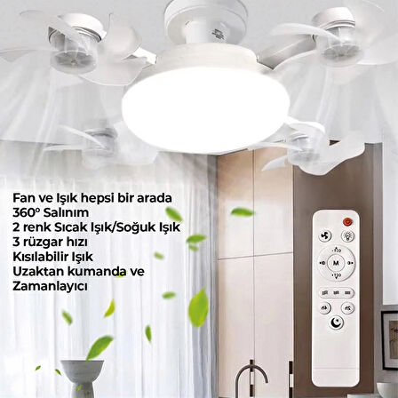 Işıklı Drone Tavan Vantilatörü