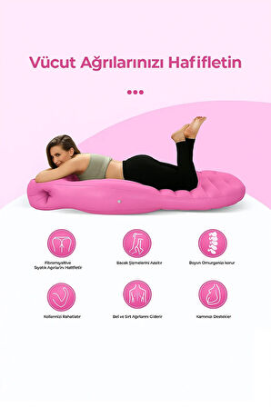 ROBO Şişme Hamile Yatağı Elektrikli Şişirme Pompası Hediyeli pembe