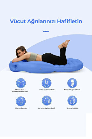 ROBO Şişme Hamile Yatağı Elektrikli Şişirme Pompası Hediyeli Mavi