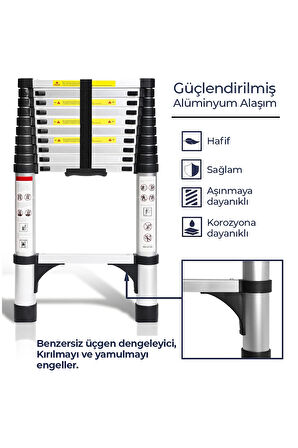Paslanmaz Çelik Katlanır Merdiven 5.9 Metre