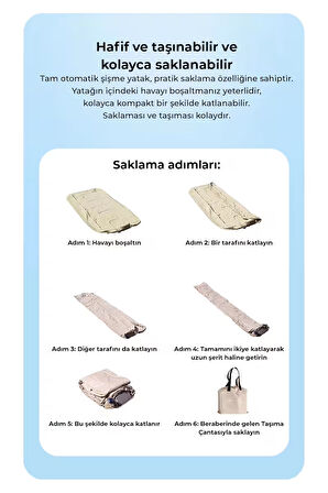 Kendi kendine şişen otomatik çift kişilik yatak