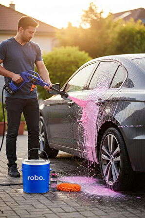 Robo Ultra 3 Kovalı Pembe Köpük Hediyeli yüksek Basınçlı yıkama makinesi