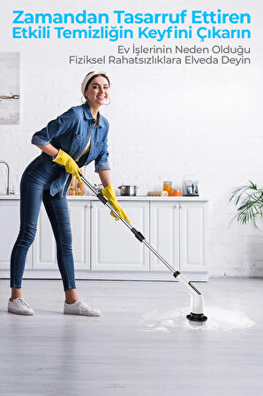 8 Başlıklı Şarjlı Dijital Temizlik Fırçası